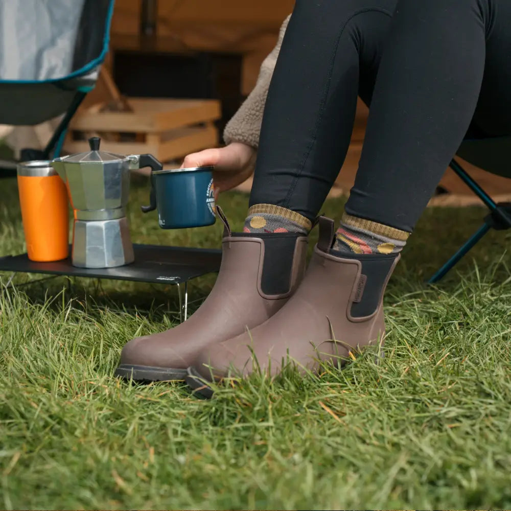 Bobbi Wellington Boot // Chocolate & Black