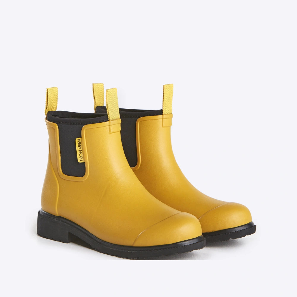 Bobbi Wellington Boot // Mustard Yellow & Black